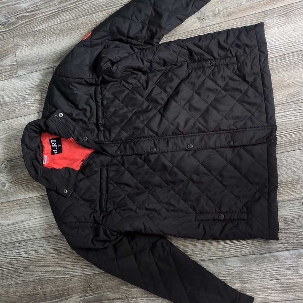D.RT Men's Quilted Black Jacket Size 2